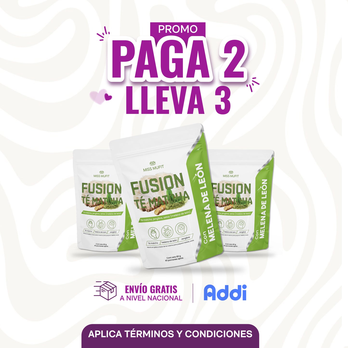 Fusion Té Matcha (Paga 2 lleva 3)