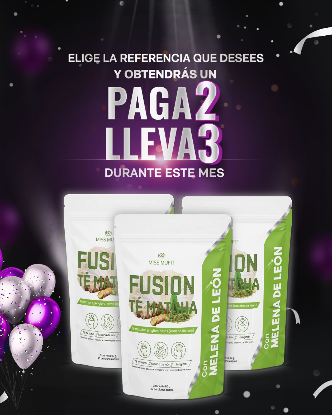 Fusion Té Matcha (Paga 2 lleva 3)