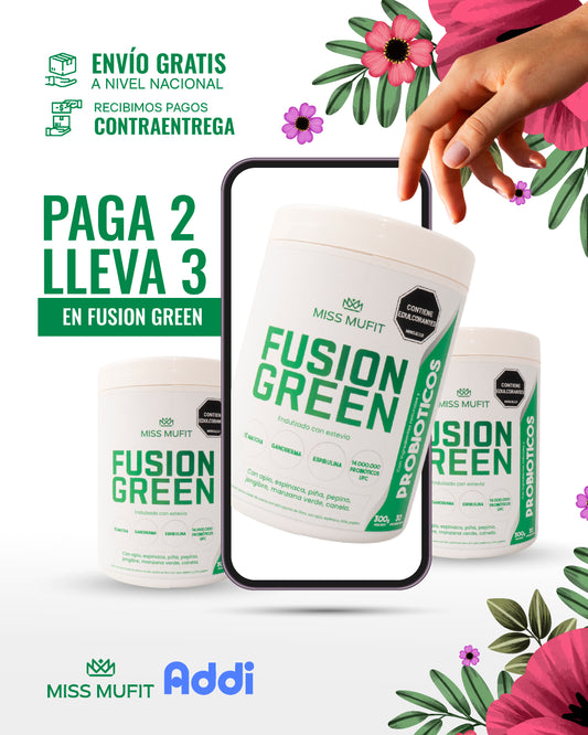 FUSION GREEN - JUGO VERDE NATURAL (Paga 2 lleva 3)